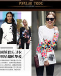 Trendy Print Scoop Pullover Light Slim Sweatshirt - Oh Yours Fashion - 5