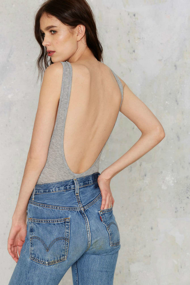 Pure Color Backless Sleeveless Triangle Short Vest Jumpsuit - Oh Yours Fashion - 9