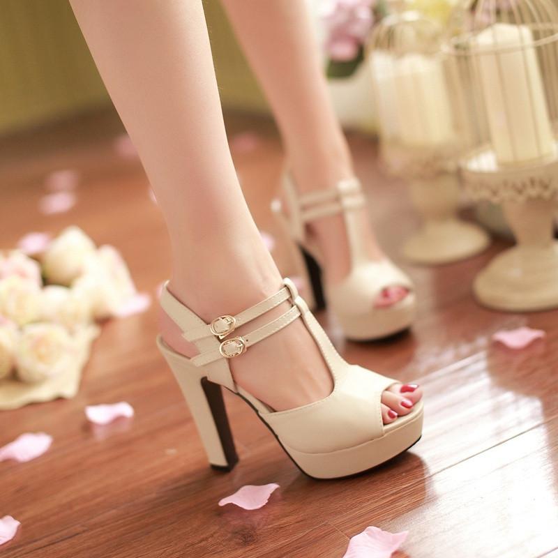 Fashion Platform Peep Toe Outdoor Heels Sandals - OhYoursFashion - 5