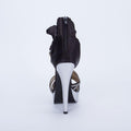 Shinning Rhinestone Leatherette Platform Stiletto Heel Sandals Heels Wedding Shoes - OhYoursFashion - 4