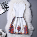 Elegant Vintage Flower Print Sleeveless Mini Tank Dress - OhYoursFashion - 3