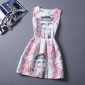Print Pleated Short Mini Tank Dress - O Yours Fashion - 13