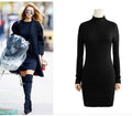High Neck Bodycon Knitting Sweater Dress - Oh Yours Fashion - 7