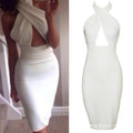 Hollow Chest Backless Bodycon Slim Dress - OhYoursFashion - 5