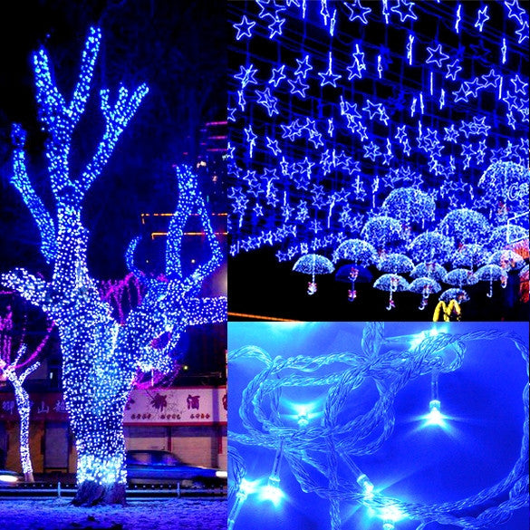 50M 300 LED Blue Lights Decorative Wedding Fairy Christmas Tree Party Twinkle String Lighting EU - Oh Yours Fashion