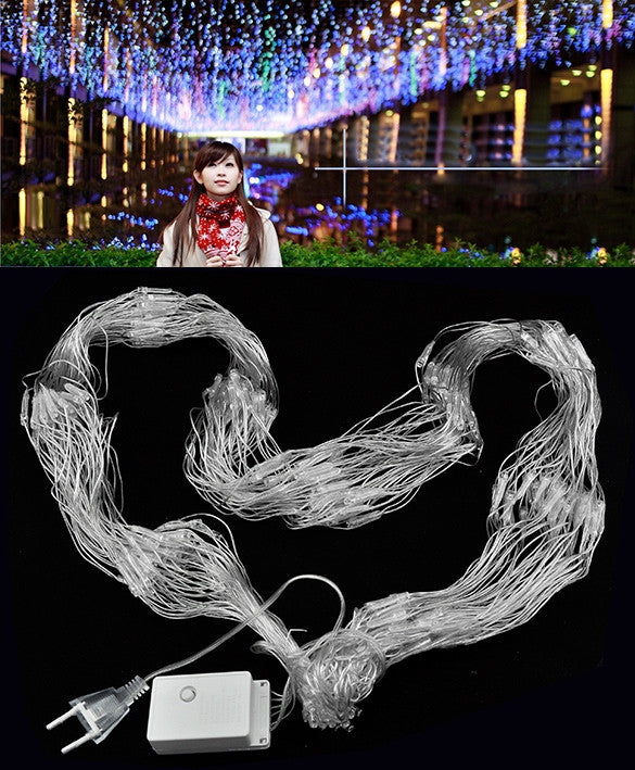 Colorful 300 LED Net Mesh Decorative Fairy Lights Twinkle Lighting Christmas Wedding Party EU - Oh Yours Fashion