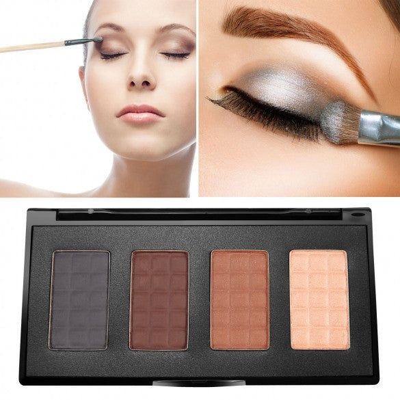 Kissemoji 4 Color Trendy Makeup Eyebrow Powder Makeup Palette Cosmetic Palette Eye Brow - Oh Yours Fashion