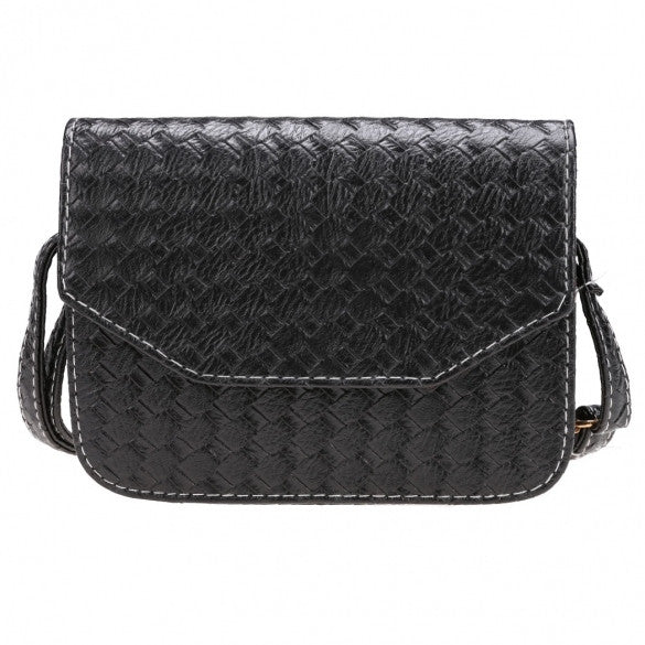 Fashion Women Weave Pattern Small Handbag One Shoulder Messenger Bag Flap Bag - Oh Yours Fashion - 2