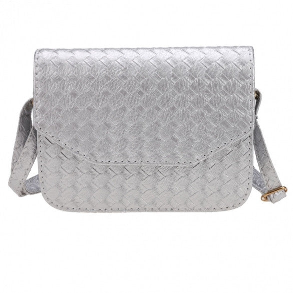 Fashion Women Weave Pattern Small Handbag One Shoulder Messenger Bag Flap Bag - Oh Yours Fashion - 4