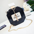 New Fashion Women Synthetic Leather Chain Tassel Handbag Shoulder Bag - Oh Yours Fashion - 1