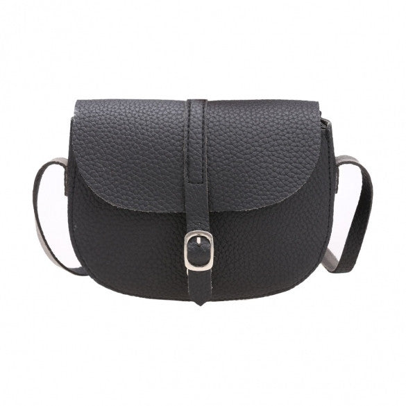 New Women Synthetic Leather Messenger Bag Soft Solid Flap Bag Hasp Closure Casual Party Shoulder Bag - Oh Yours Fashion - 1