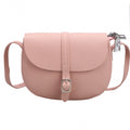 New Women Synthetic Leather Messenger Bag Soft Solid Flap Bag Hasp Closure Casual Party Shoulder Bag - Oh Yours Fashion - 4
