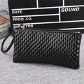 New Women Synthetic Leather Plaid Clutch Wallet Rectangle Casual OL Party Purse - Oh Yours Fashion - 2