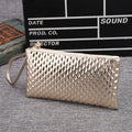 New Women Synthetic Leather Plaid Clutch Wallet Rectangle Casual OL Party Purse - Oh Yours Fashion - 3