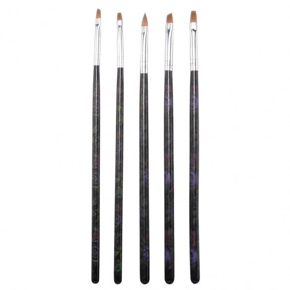 5pcs Acrylic UV Gel Nail Art Design Tips Dotting Painting Polish DIY Brush Pen Tool set - Oh Yours Fashion - 1