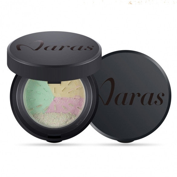 3 Colors In 1 Loose Powder Bare Mineral Polishing Longlasting Face Powder With Mirror And Puff - Oh Yours Fashion - 2