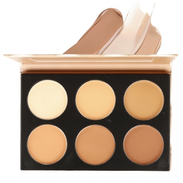 6 Colors Contour Face Cream Makeup Cosmetic Kit Concealer Palette With Mirror - Oh Yours Fashion