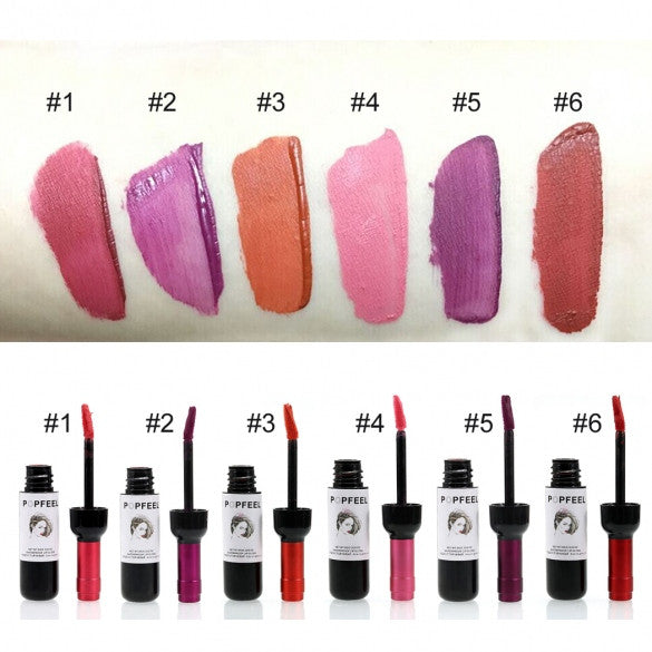 6pcs Waterproof Lip Gloss Makeup Cosmetic Bottle Shape Long-lasting Lip Tint - Oh Yours Fashion - 4