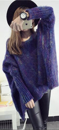 Bat Sleeve Cloak Loose Knitting Sweater - Oh Yours Fashion - 2