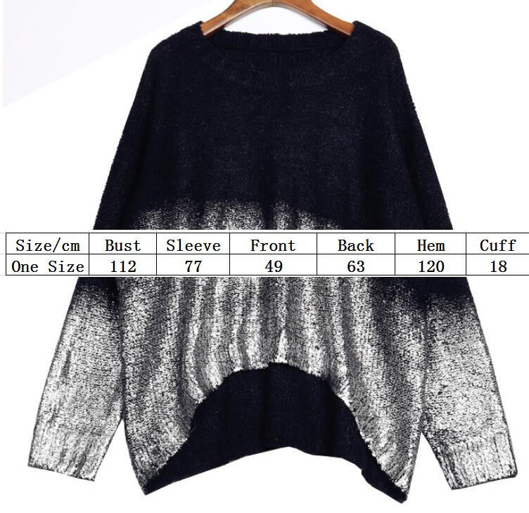 Bat Sleeve Scoop Loose Sequins Sweater - Oh Yours Fashion - 5