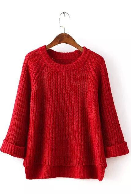 Knitting Bell Sleeve Thick Sweater - Oh Yours Fashion - 1