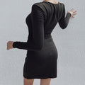 Square Neck Cut Out Bodycon Dress