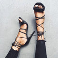 Strap Black Ankle Strap Cutout Sandals
