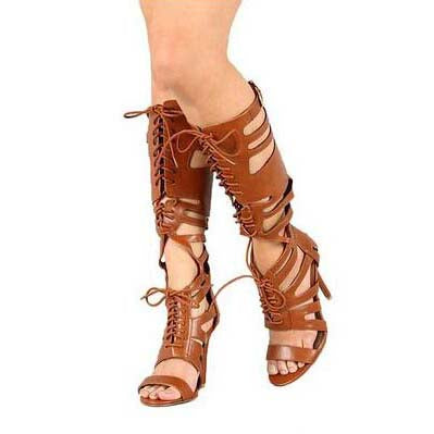  Strap Leather Open Toe Buckle Sandals