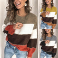 Crewneck Colorbloock Knit Sweater