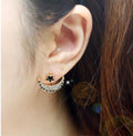 Color Crystal Moon Star Earrings - Oh Yours Fashion - 3