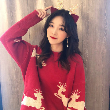 Cute Pattern Chiristmas Pullover Sweater