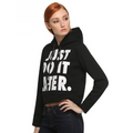 Letter Print Splicing Pullover Hooded Short Hoodie - Oh Yours Fashion - 3