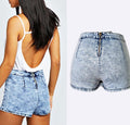 Summer Crossover Irregular Casual Denim Skirt Shorts - OhYoursFashion - 5
