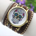 Beautiful Flower Skull Lint Bracelet Watch - Oh Yours Fashion - 7