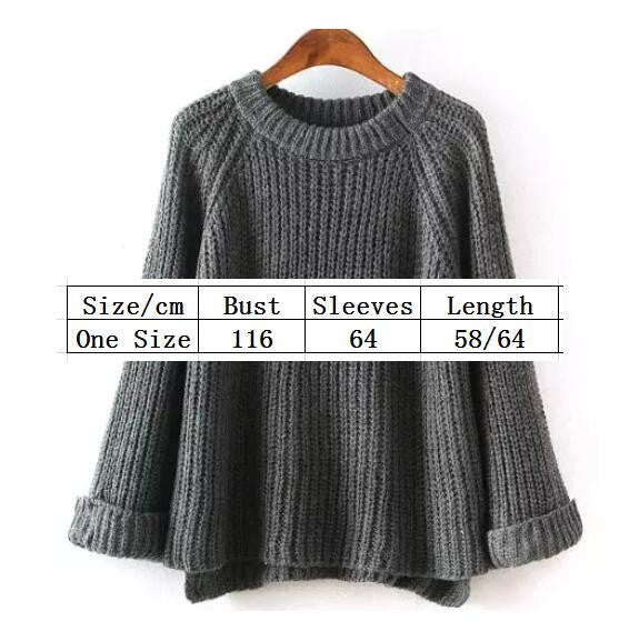 Knitting Bell Sleeve Thick Sweater - Oh Yours Fashion - 4