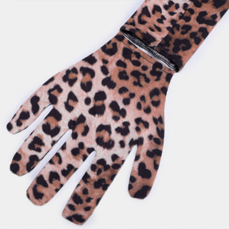 Leopard Cover Finger Bodycon Dress