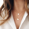 Sequins Triangles Tassel Multilayer Necklace - Oh Yours Fashion - 1