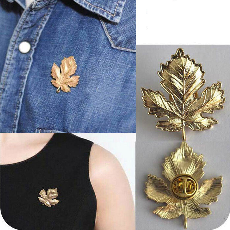 Luxury Diamond Maple Leaf Brooch - Oh Yours Fashion - 1