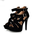 Sexy Ankle Wrap Open Toe Platform High Heel Sandals - OhYoursFashion - 4