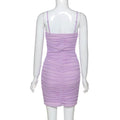 Purple Skinny Short Bodycon Dress