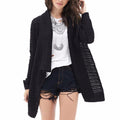 Leisure Hollow-Out Irregular Ladies Knitted Cardigan - Oh Yours Fashion - 2