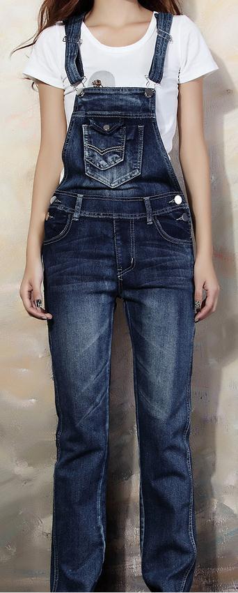 Denim Slim Cool Straight Pockets Casual Romper Jumpsuits - OhYoursFashion - 3
