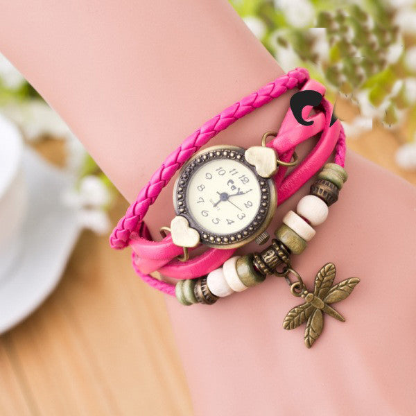 Dragonfly Decorate Multilayer Watch - Oh Yours Fashion - 1