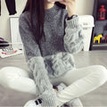 Cable Knit Colorblock Chunky Sweater?