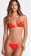 Spaghetti Strap Mesh Triangle Low Waist Bikini Set Swimwear - OhYoursFashion - 2