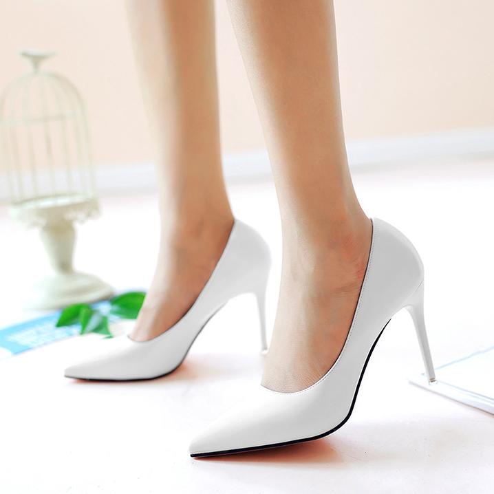 Low Cut Candy Color Pointed Toe High Stiletto Heel Party Office Shoes
