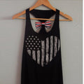 Back Knot Flower Print Sleeveless Scoop Vest - Oh Yours Fashion - 1