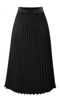 Solid Pleated Long Slim Skirt - Oh Yours Fashion - 5