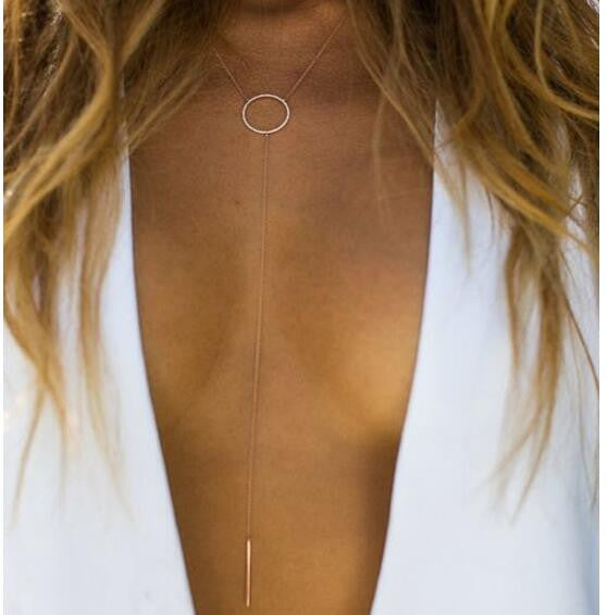Metal Ring Tassel Short Necklace - Oh Yours Fashion - 1