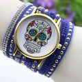 Beautiful Flower Skull Lint Bracelet Watch - Oh Yours Fashion - 8